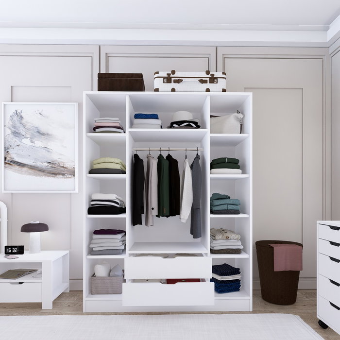Hanah Home Armario Duru 4 Puertas Blanco Mate Hanah Home Armario Duru 4 Puertas Blanco Mate
